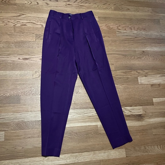 Vintage- 100% Wool- Point of View Nordstrom Brand- Purple Trousers- Sz 10 - Picture 3 of 7